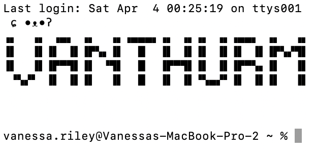 ASCII startup art generated by clarissa